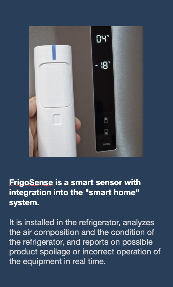 Clean, schematic representation of the FrigoSense internal components